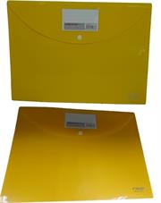 DLOffice A4 Carry Folder with Press Stud on Flap Yellow