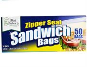 Casey Zip Seal 50 Sandwich Bags 16x15cm