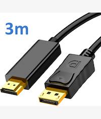 UniQue 3 Meters 4K UHD DisplayPort To HDMI Cable
