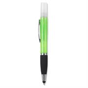 Geeko 3-in-1 Sanitizer Spray Stylus and Blue Ink Pen Green