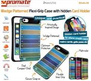 Promate Pink Slab iPhone 5 Wedge Patterned FlexiGrip Case