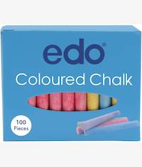 Edo 100 Pieces Coloured Chalk