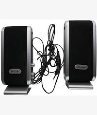 Unique USB Multimedia Speakers Black & Silver